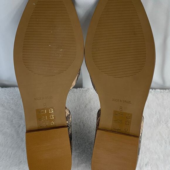 Madewell Women's Marisa d' Orsay Snake Embossed Leather Size 8 - Picture 7 of 9